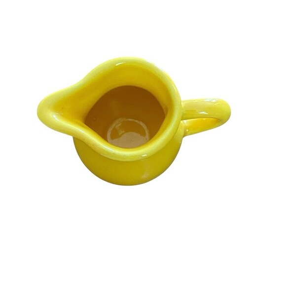 Vtg Homer Laughlin Harlequin Fiesta Individual Toy Creamer Yellow HTF - Picture 3 of 4